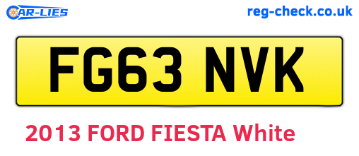 FG63NVK are the vehicle registration plates.