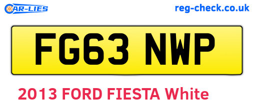 FG63NWP are the vehicle registration plates.