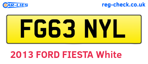 FG63NYL are the vehicle registration plates.