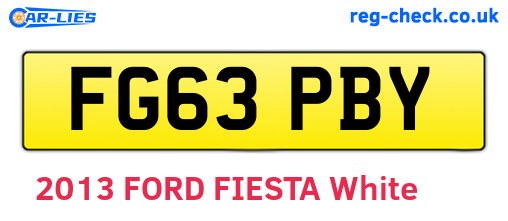 FG63PBY are the vehicle registration plates.