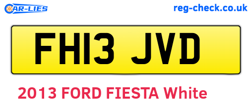 FH13JVD are the vehicle registration plates.