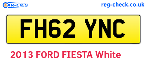 FH62YNC are the vehicle registration plates.