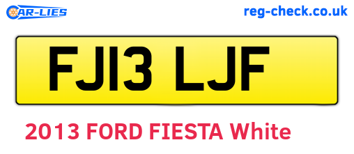 FJ13LJF are the vehicle registration plates.