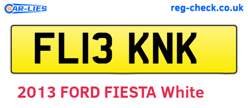 FL13KNK are the vehicle registration plates.