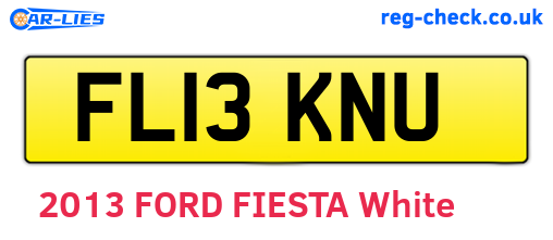 FL13KNU are the vehicle registration plates.