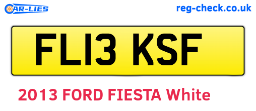 FL13KSF are the vehicle registration plates.