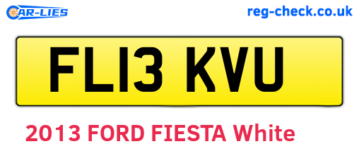 FL13KVU are the vehicle registration plates.