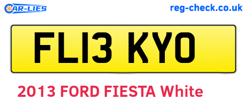 FL13KYO are the vehicle registration plates.