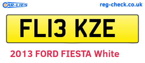 FL13KZE are the vehicle registration plates.