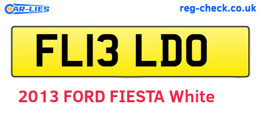 FL13LDO are the vehicle registration plates.