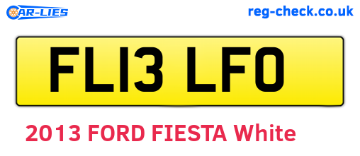 FL13LFO are the vehicle registration plates.