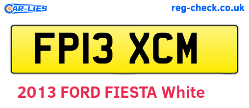 FP13XCM are the vehicle registration plates.