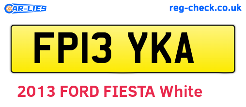 FP13YKA are the vehicle registration plates.