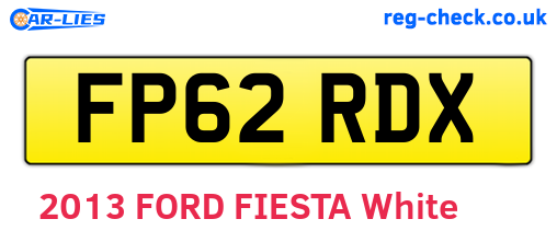 FP62RDX are the vehicle registration plates.