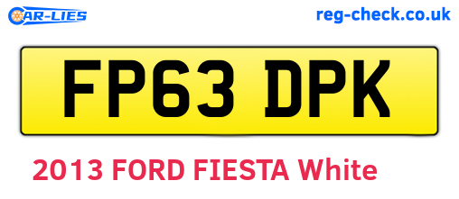 FP63DPK are the vehicle registration plates.