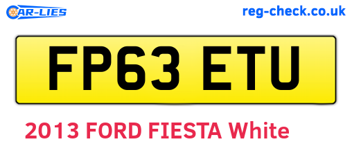 FP63ETU are the vehicle registration plates.