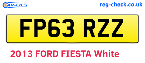 FP63RZZ are the vehicle registration plates.