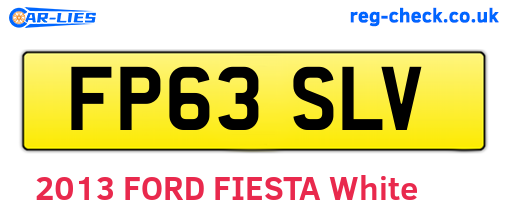 FP63SLV are the vehicle registration plates.