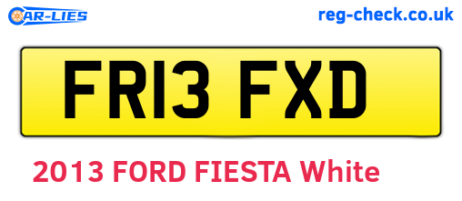 FR13FXD are the vehicle registration plates.