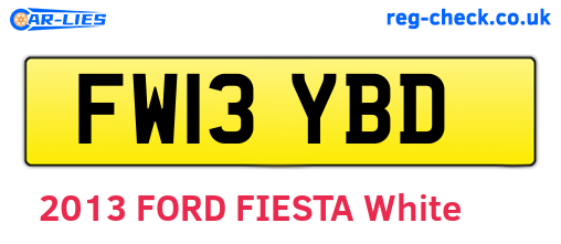 FW13YBD are the vehicle registration plates.