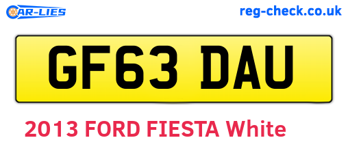 GF63DAU are the vehicle registration plates.