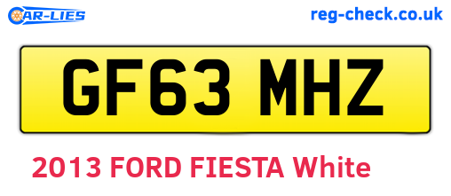 GF63MHZ are the vehicle registration plates.