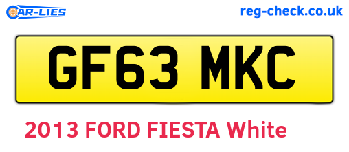 GF63MKC are the vehicle registration plates.