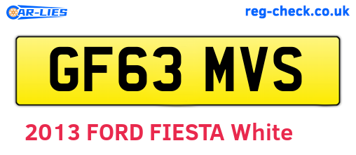 GF63MVS are the vehicle registration plates.