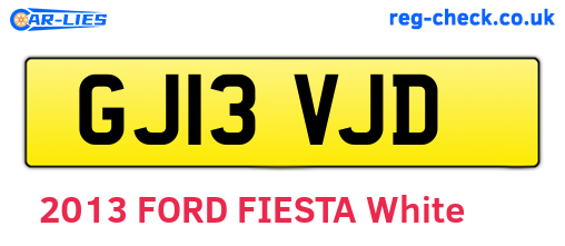 GJ13VJD are the vehicle registration plates.