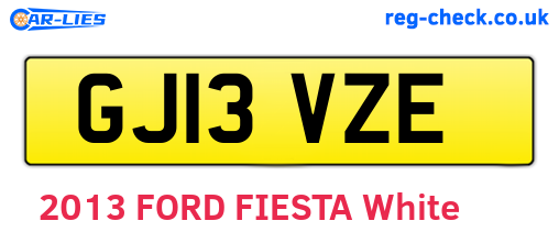 GJ13VZE are the vehicle registration plates.