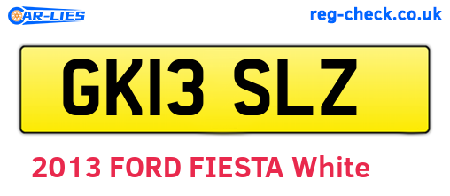 GK13SLZ are the vehicle registration plates.
