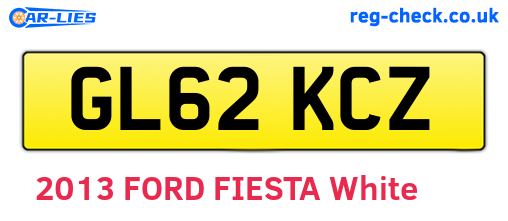 GL62KCZ are the vehicle registration plates.