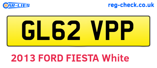 GL62VPP are the vehicle registration plates.