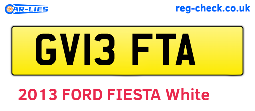 GV13FTA are the vehicle registration plates.