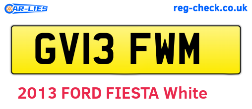 GV13FWM are the vehicle registration plates.