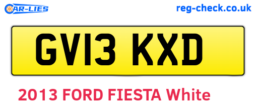 GV13KXD are the vehicle registration plates.