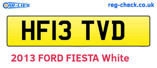 HF13TVD are the vehicle registration plates.