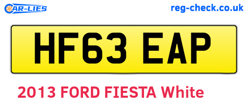 HF63EAP are the vehicle registration plates.