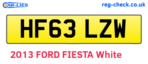 HF63LZW are the vehicle registration plates.