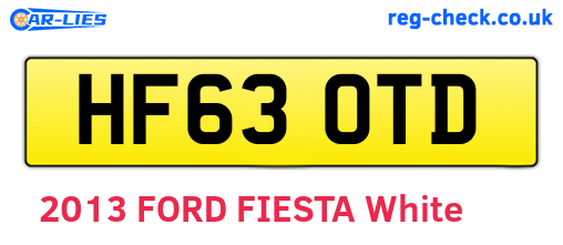 HF63OTD are the vehicle registration plates.