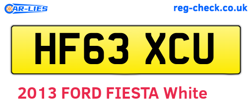 HF63XCU are the vehicle registration plates.