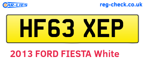 HF63XEP are the vehicle registration plates.
