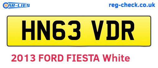 HN63VDR are the vehicle registration plates.