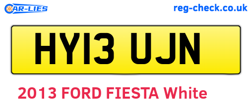 HY13UJN are the vehicle registration plates.