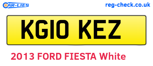 KG10KEZ are the vehicle registration plates.