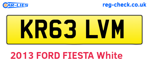 KR63LVM are the vehicle registration plates.
