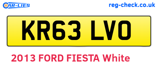 KR63LVO are the vehicle registration plates.
