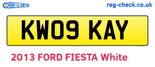 KW09KAY are the vehicle registration plates.