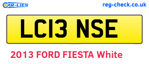 LC13NSE are the vehicle registration plates.