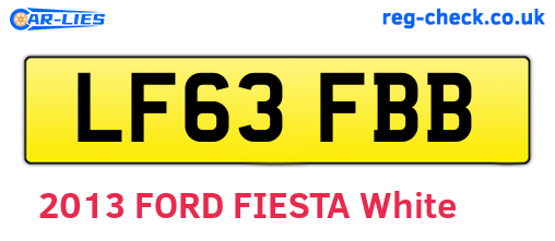 LF63FBB are the vehicle registration plates.